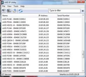 axis ip utility ekran-goruntusu