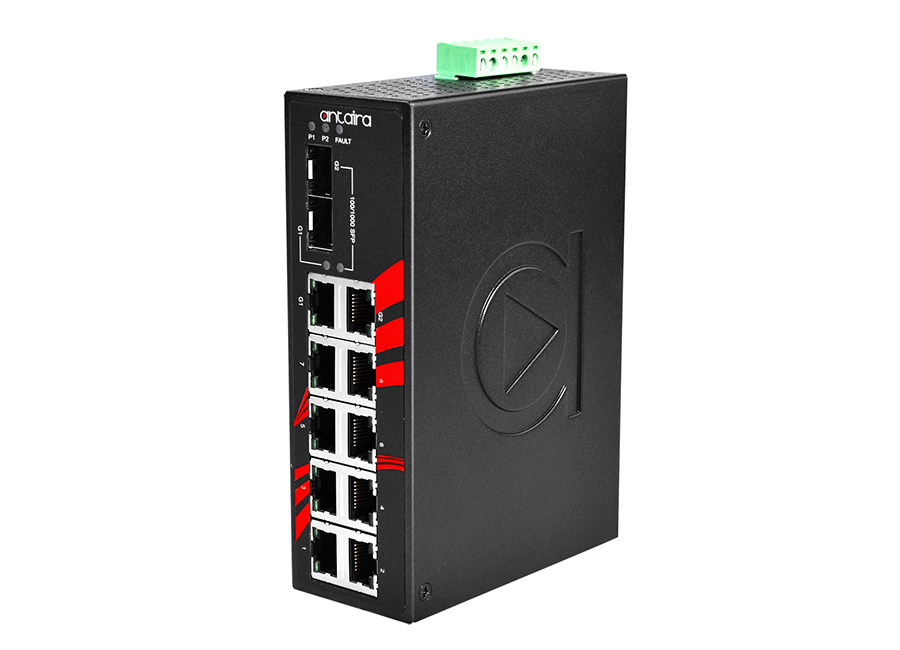 Antaira LNX-1002C-SFP-T Endüstriyel Ethernet Switch
